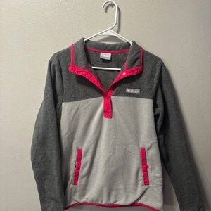 Columbia Gray and Pink Pullover Fleece